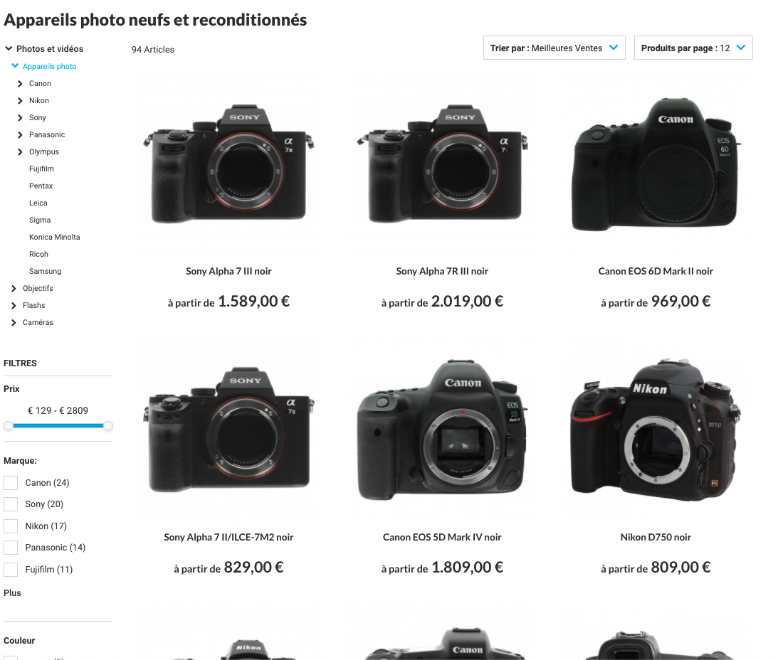 Appareil Photo Reflex reconditionné - Achat pas cher