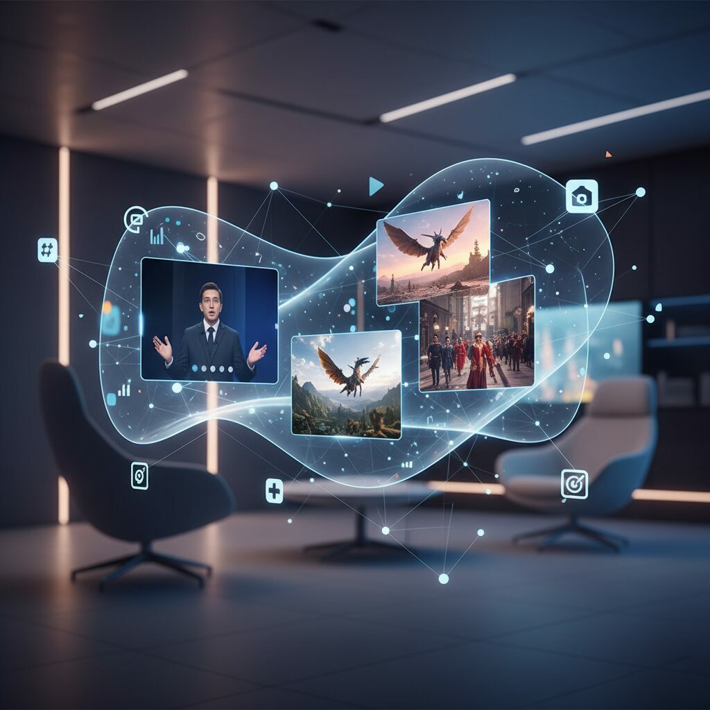 Schéma de la convergence entre les différents domaines d'application de l'IA