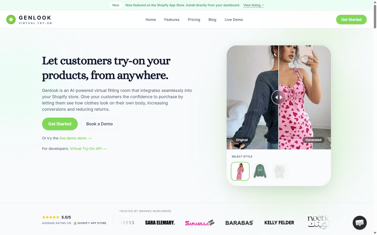 Aperçu du site Genlook