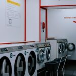 Lave-linge en fonctionnement pour illustrer le programme Éco 40-60 Valberg