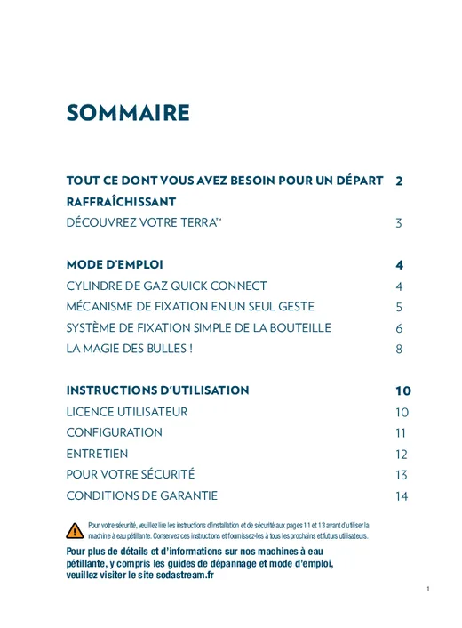 Notice Sodastream TERRA Noire Promo