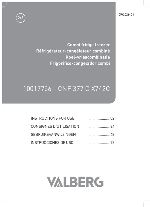 Notice Refrigerateur Combine Valberg Cnf 377 C X742c
