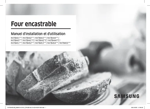 Notice Four Encastrable Samsung À Chaleur Tournante Nv7b44304as