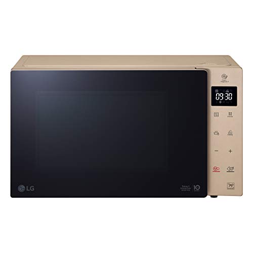 LG MH6535GISA Grill Smart Inverter 1000 W, Grill 900 W, Micro+Grill 1450 W, 25 litres de capacité, écran LED, plateau intérieur 292 mm, Ash Blonde