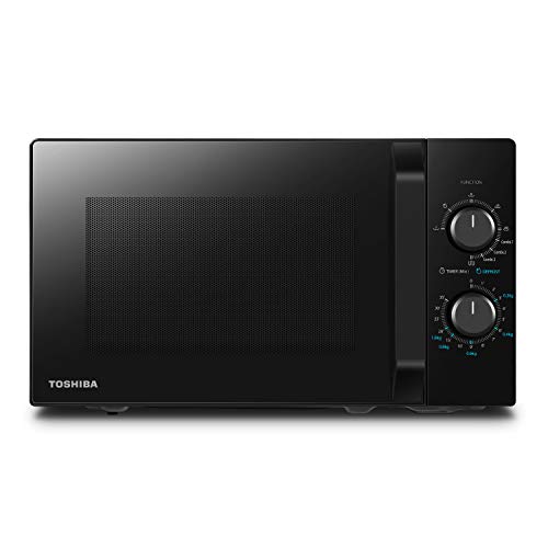 Toshiba MW2-MG20PF Four Combiné, 20 L, 5 niveaux de puissance réglables, lumières LED intégrées, 800 W, Grill 1000 W, 44 x 33,4 x 25,9 cm, noir