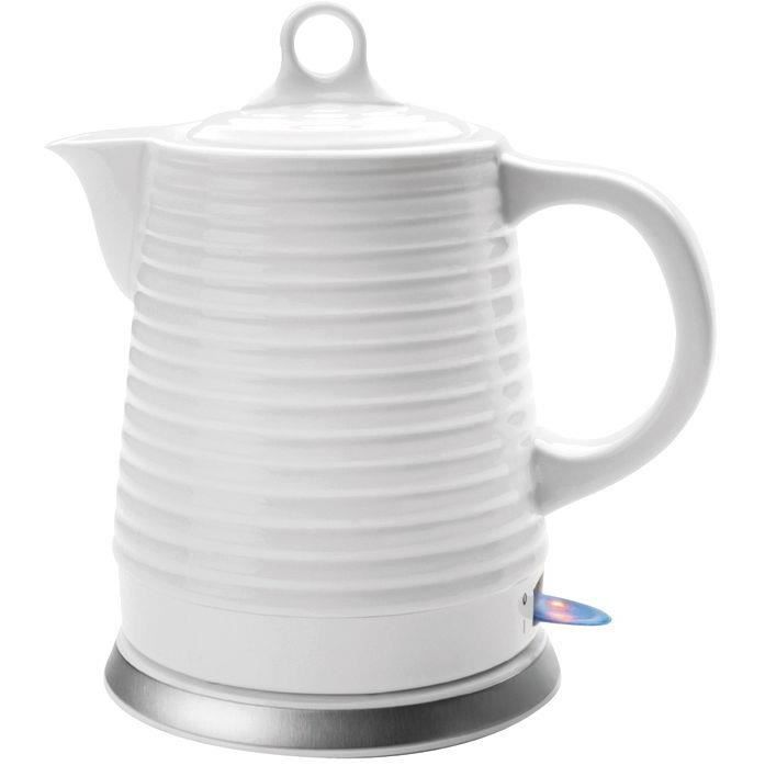 Bouilloire électrique 1l3 céramique blanc