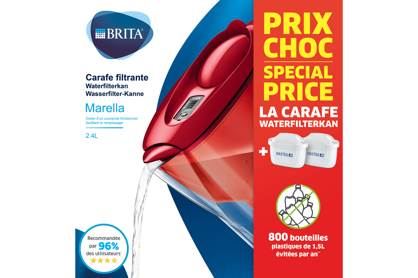 BRITA Marella rouge MAXTRA