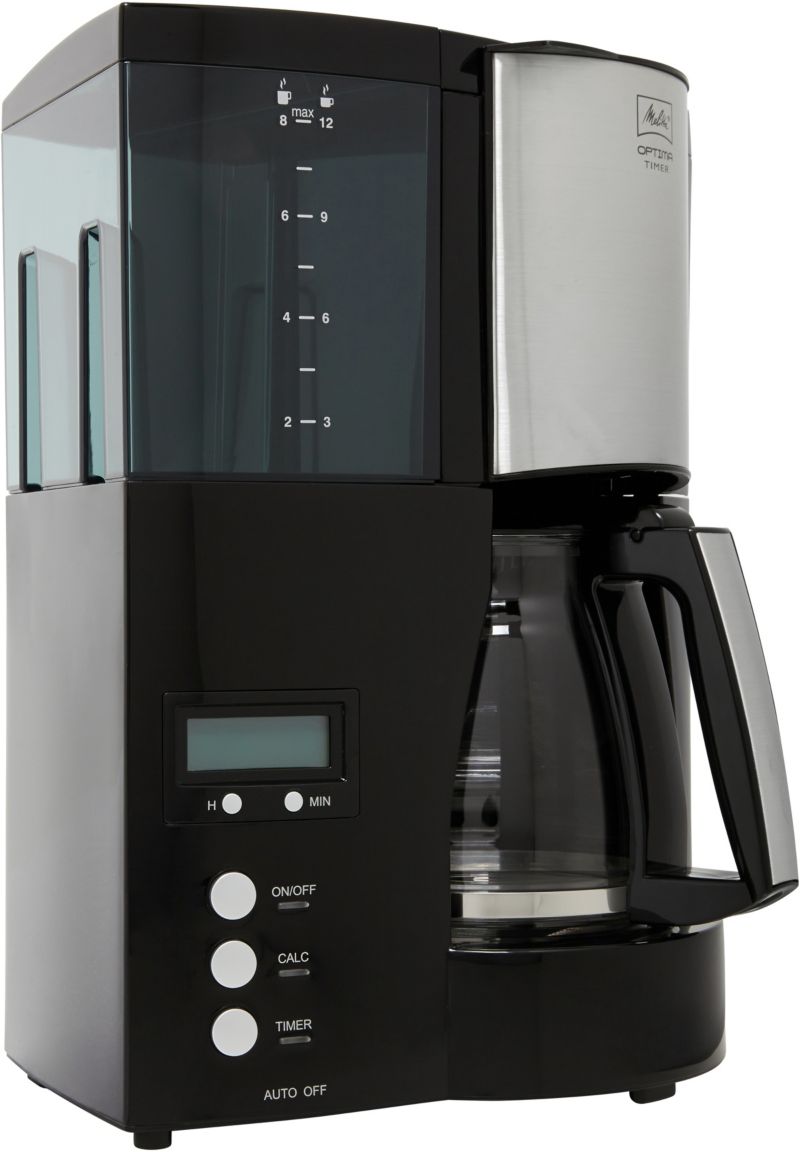 Melitta Optima Timer Noir Acier Brossé