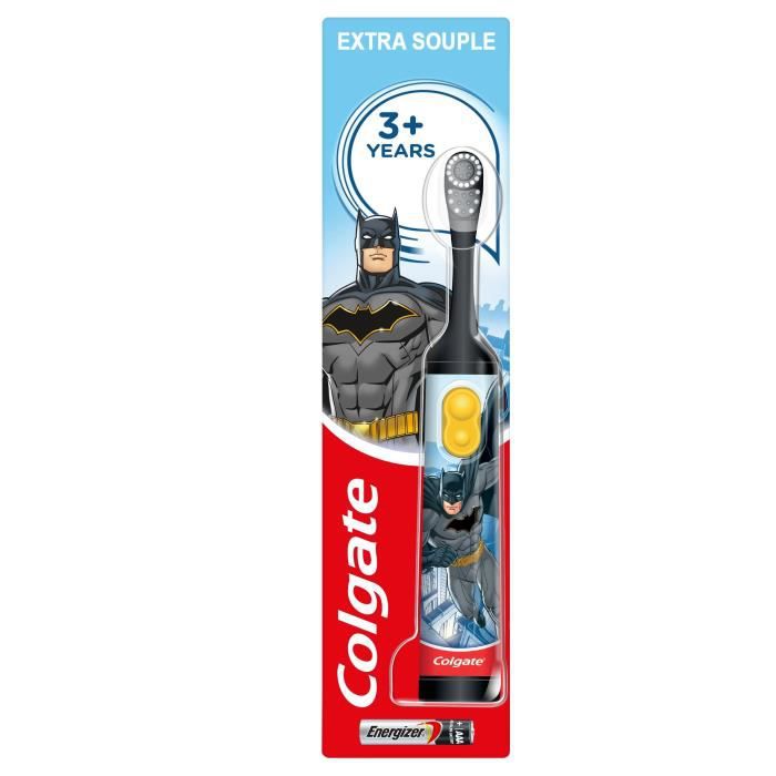 COLGATE Brosse à dents électrique à piles enfant Batman Extra Souple