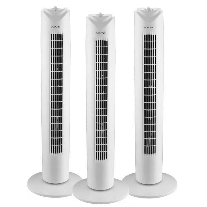 OCEANIC Pack de 3 ventilateurs colonne 45 W