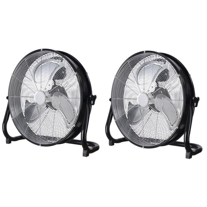 OCEANIC Pack de 2 Ventilateurs industriel de sol