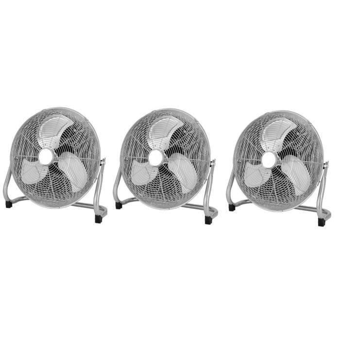 OCEANIC Lot de 3 ventilateurs industriels de sol