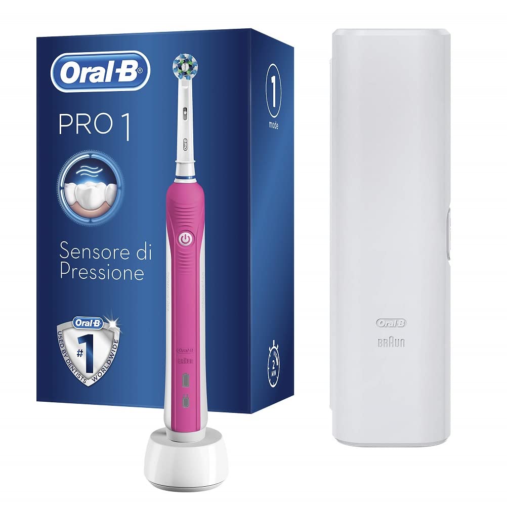 Braun Oral-B Pro 750 Brosse à Dents Electrique avec Etui de Voyage Rose