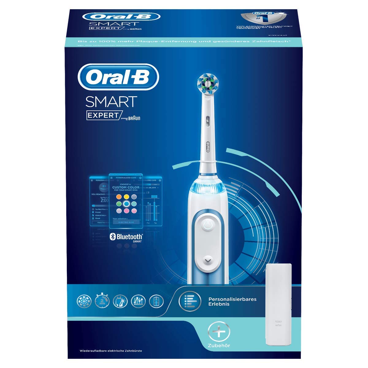 Braun Oral-B 4210201204893 Oral-B Smart Expert Brosse à dents électrique avec connexion Bluetooth, Smartring et étui de vo...