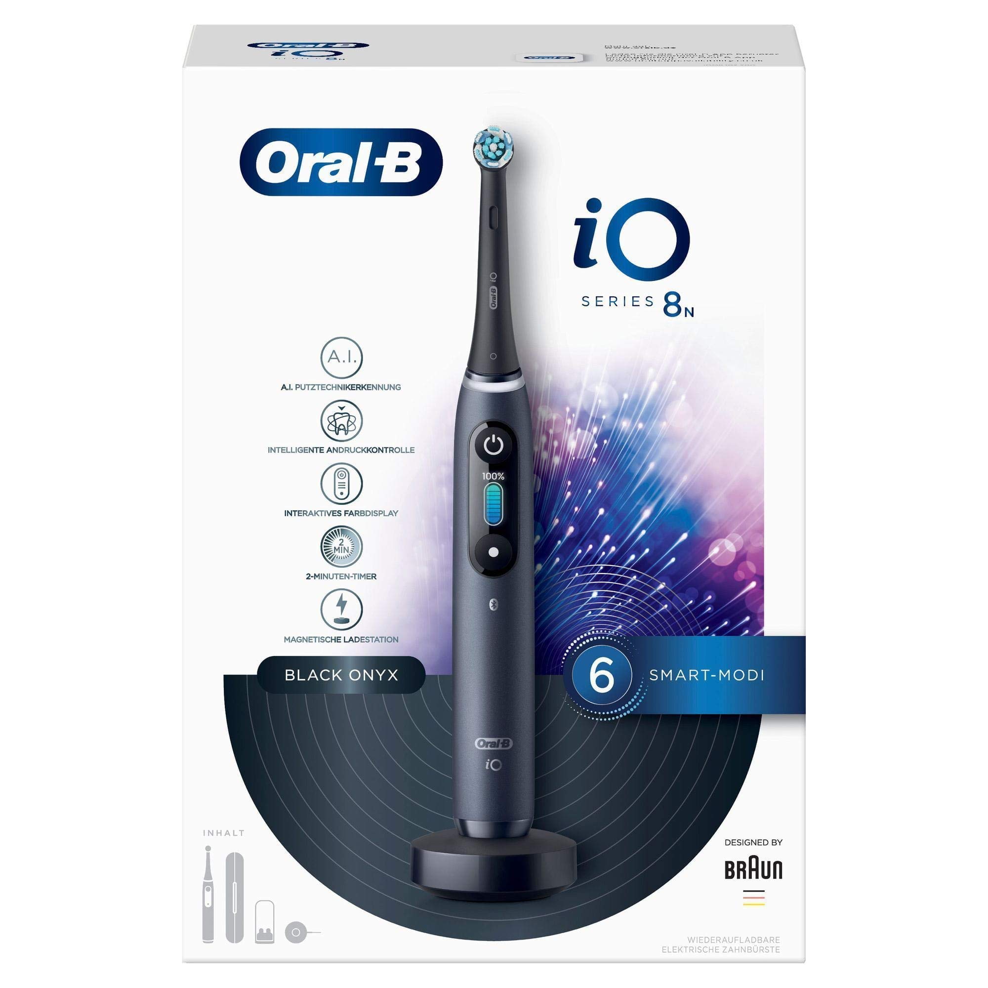 Oral-B iO Series 8 Brosse à dents électrique avec 6 modes de brossage pour soins dentaires, technologie magnétique, écran ...