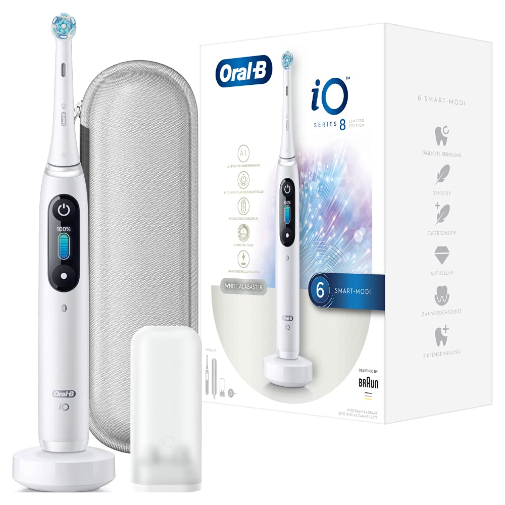 Oral-B iO Series 8 Brosse à dents électrique avec 6 modes de brossage pour soins dentaires, technologie magnétique, écran ...