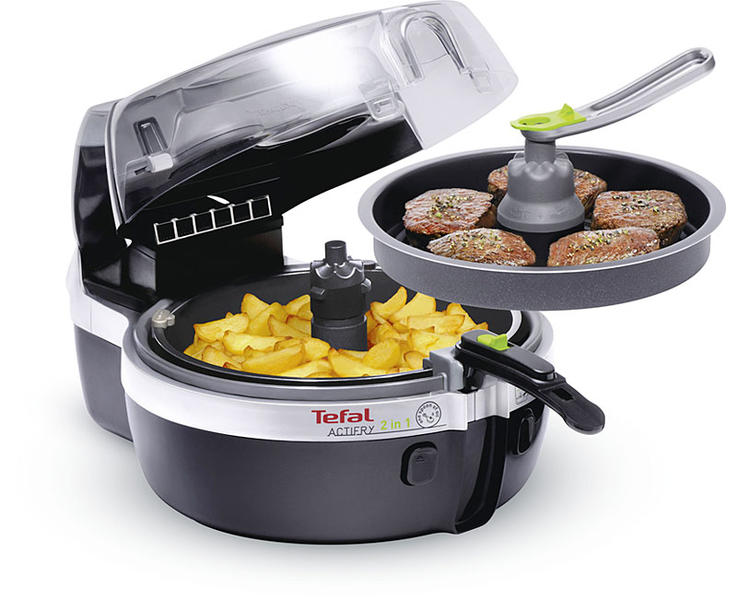 Tefal ActiFry YV9601 Friteuse sans huile Double Noir, Argent 1400 W