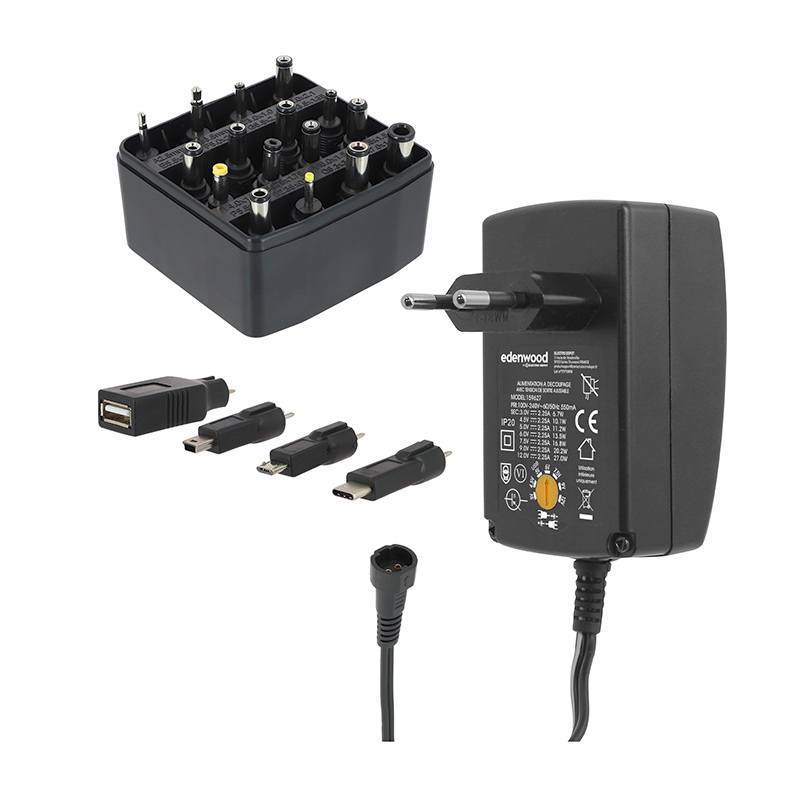 Alimentation Edenwood Universelle 3 À 12v - 27w Usb-c + 20 Connecteurs