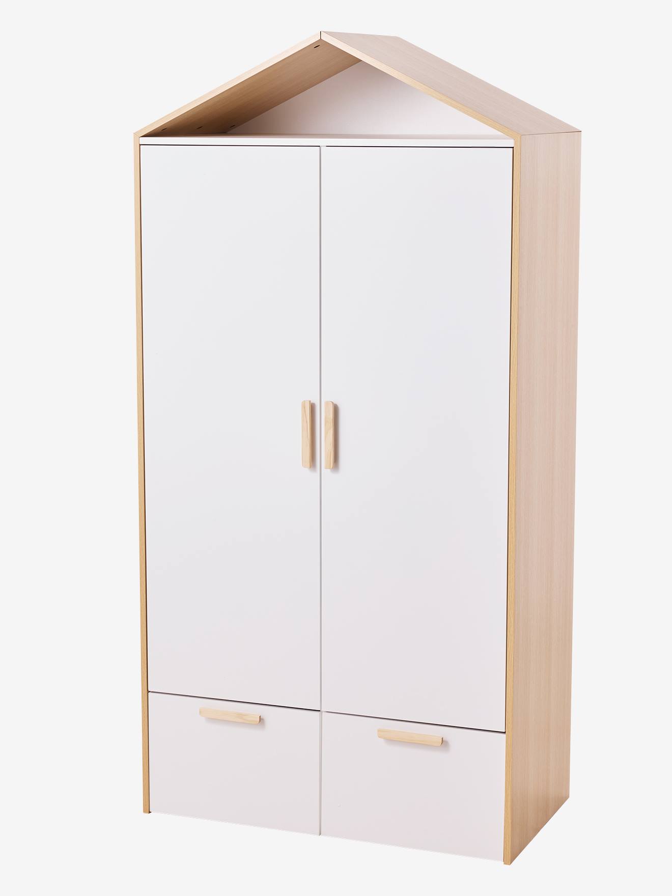 Armoire cabane en bois enfant blanc