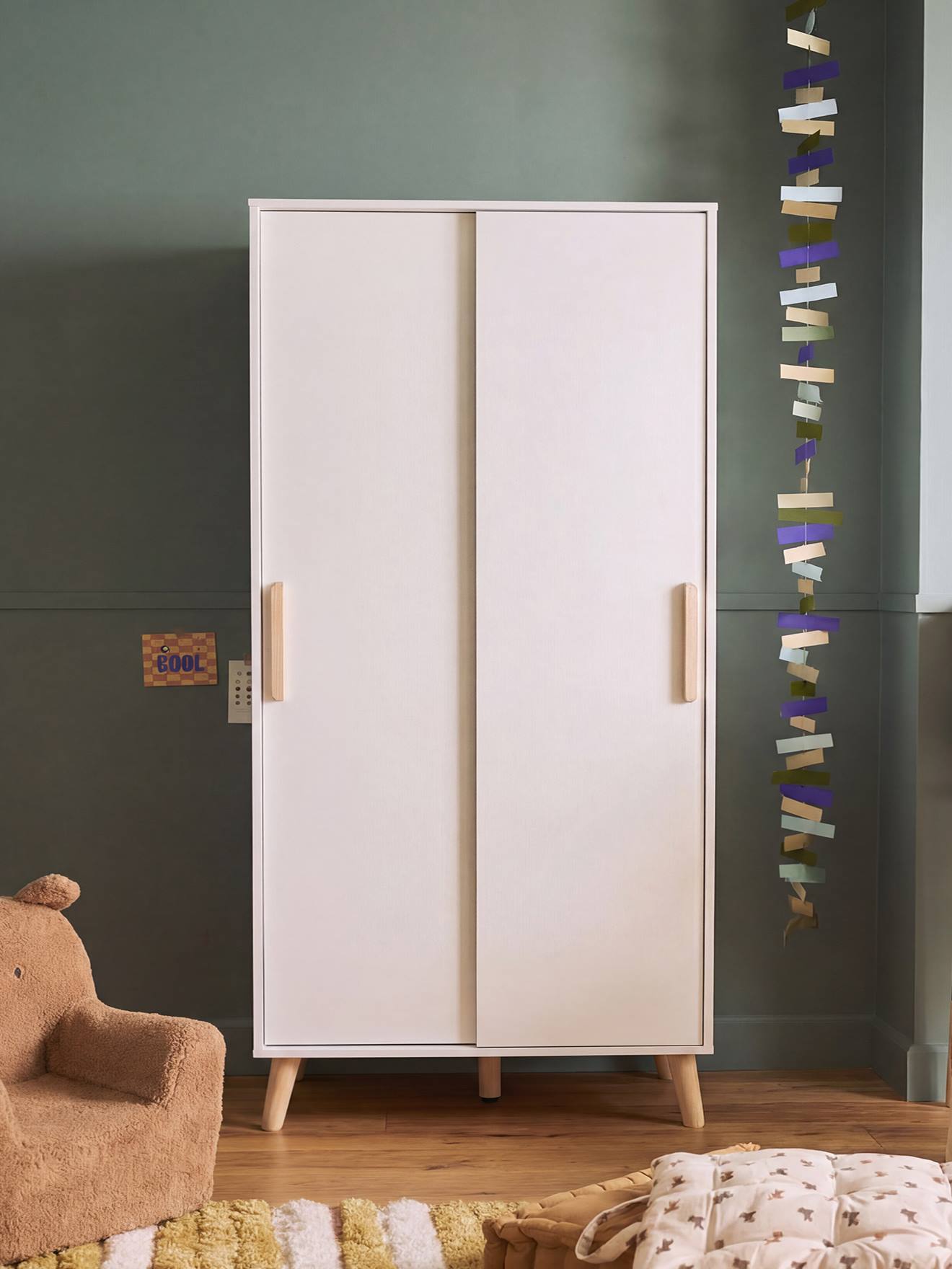 Armoire enfant 2 portes blanc