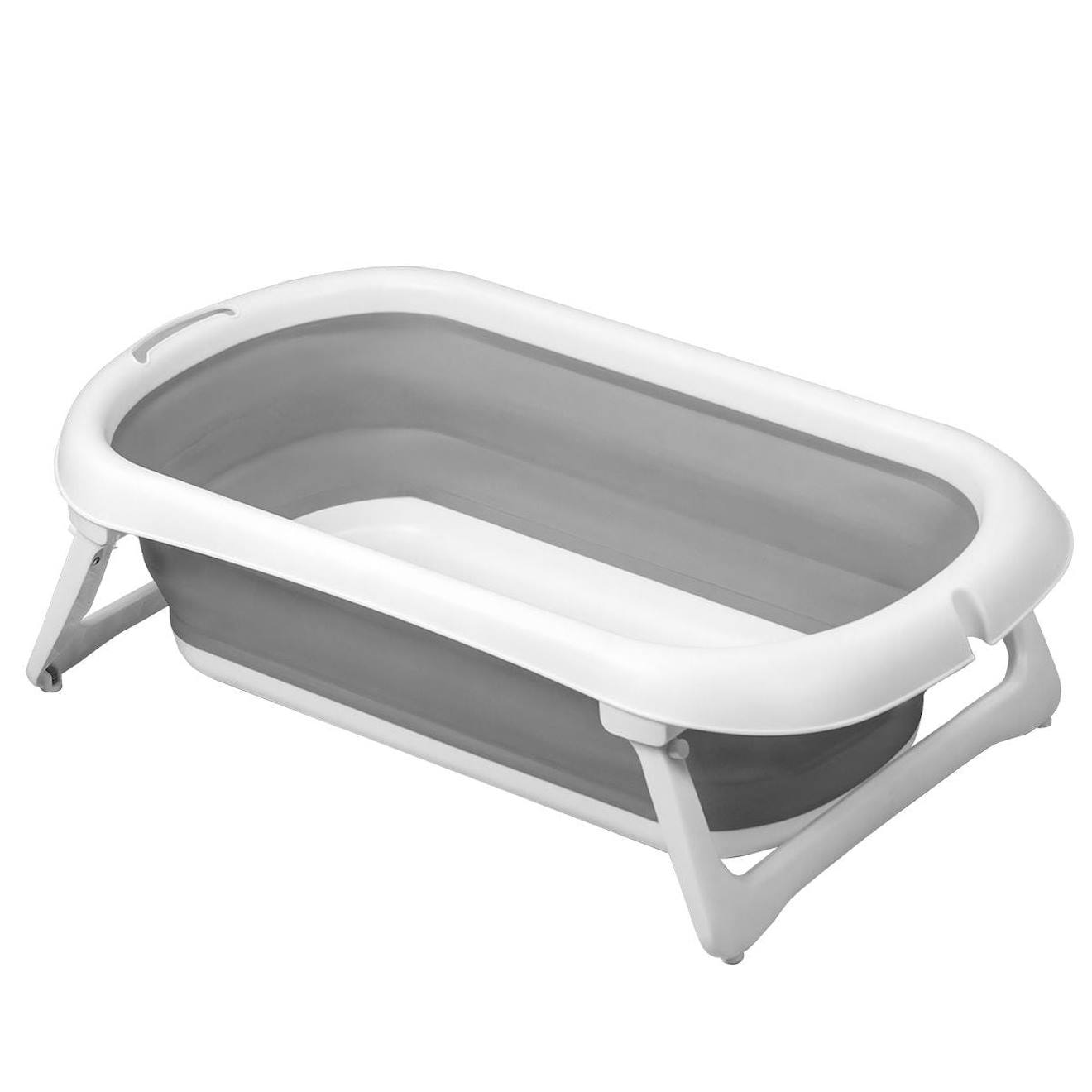 Baignoire Bébé Pliable Et Légère Lucca Blanc Et Gris