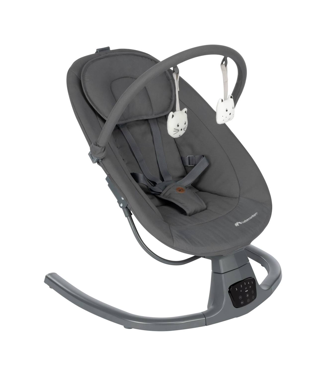 Balancelle Bébé Automatique Et Transat Melilo Gris Graphite