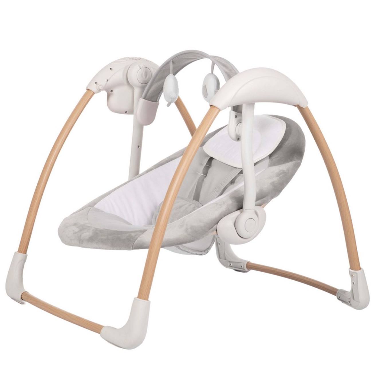 Balancelle Bébé Dolphy Portable Avec Arche De Jeu Pure White