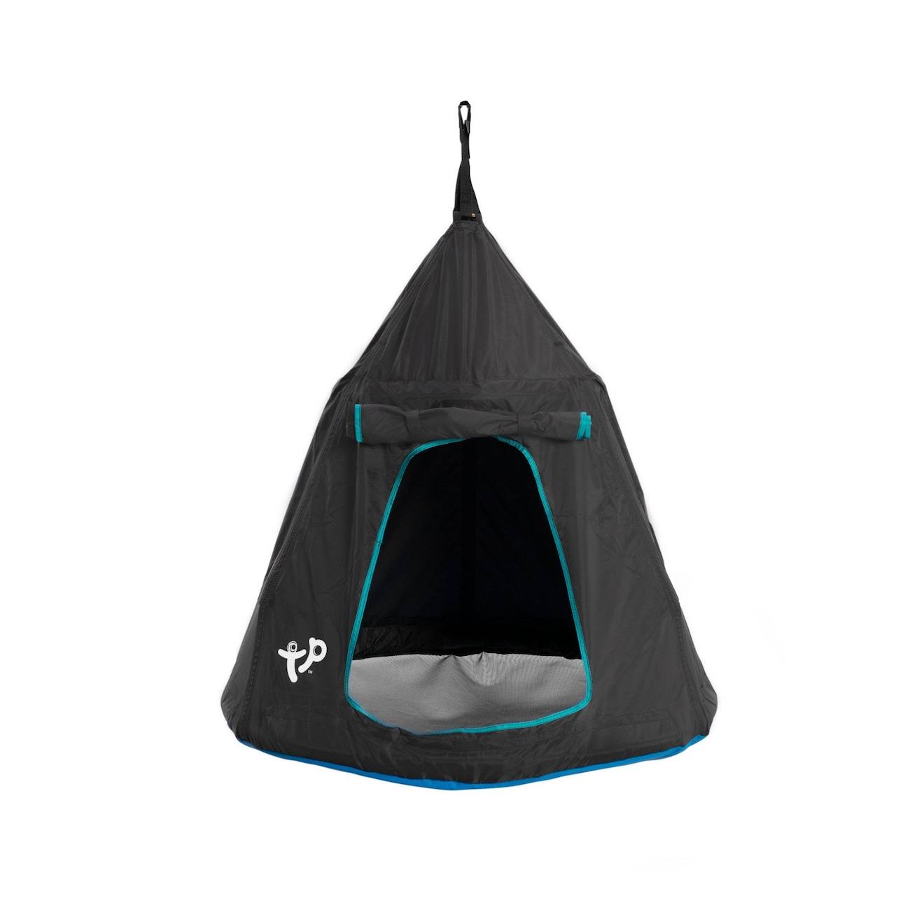 Balançoire Tente Ovni Métal H190-250cm Noir