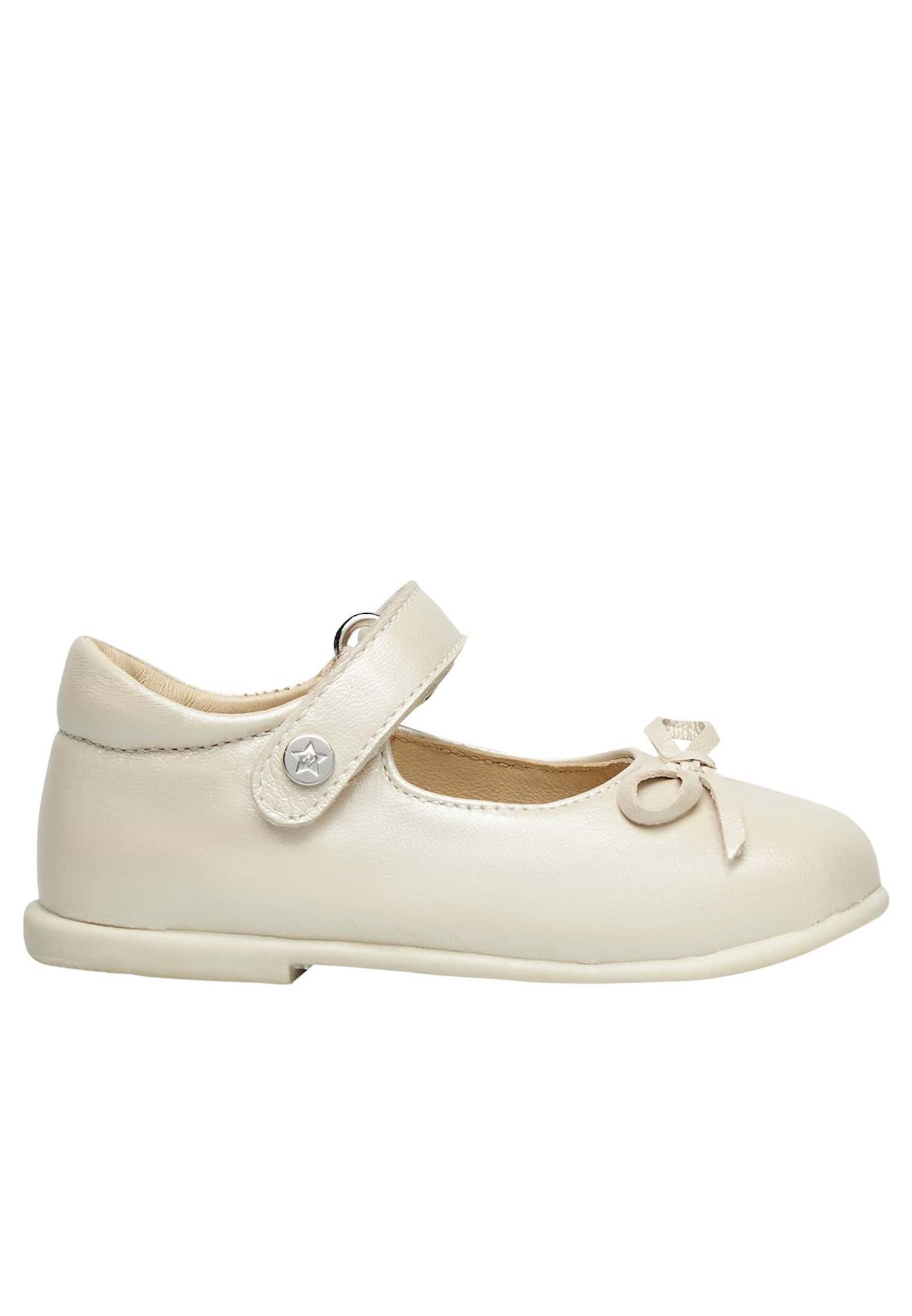 Ballerines En Cuir Ballet Platine-