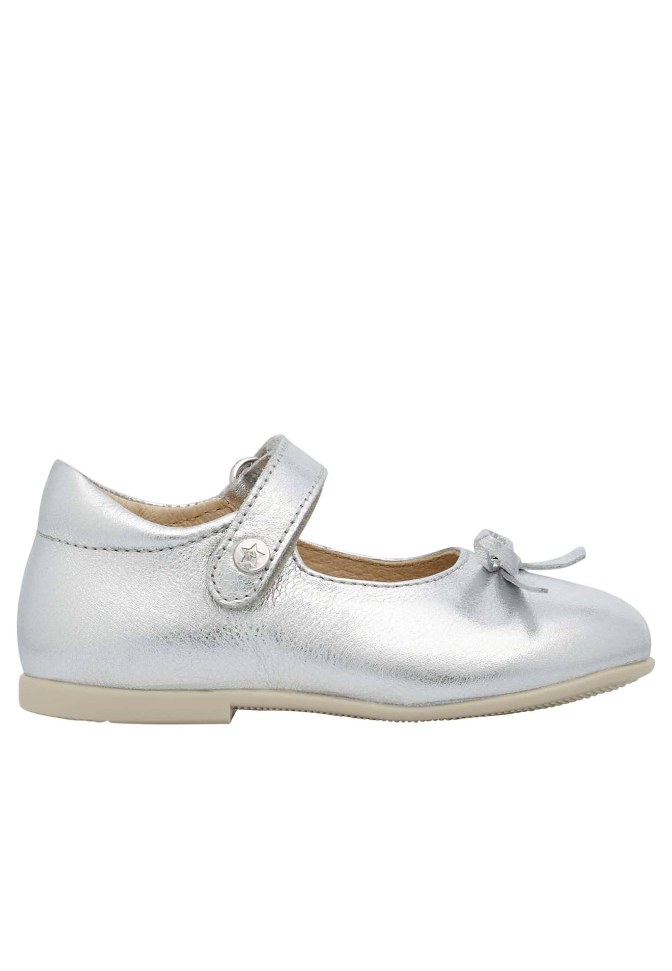 Ballerines En Cuir Laminé Ballet Argent-