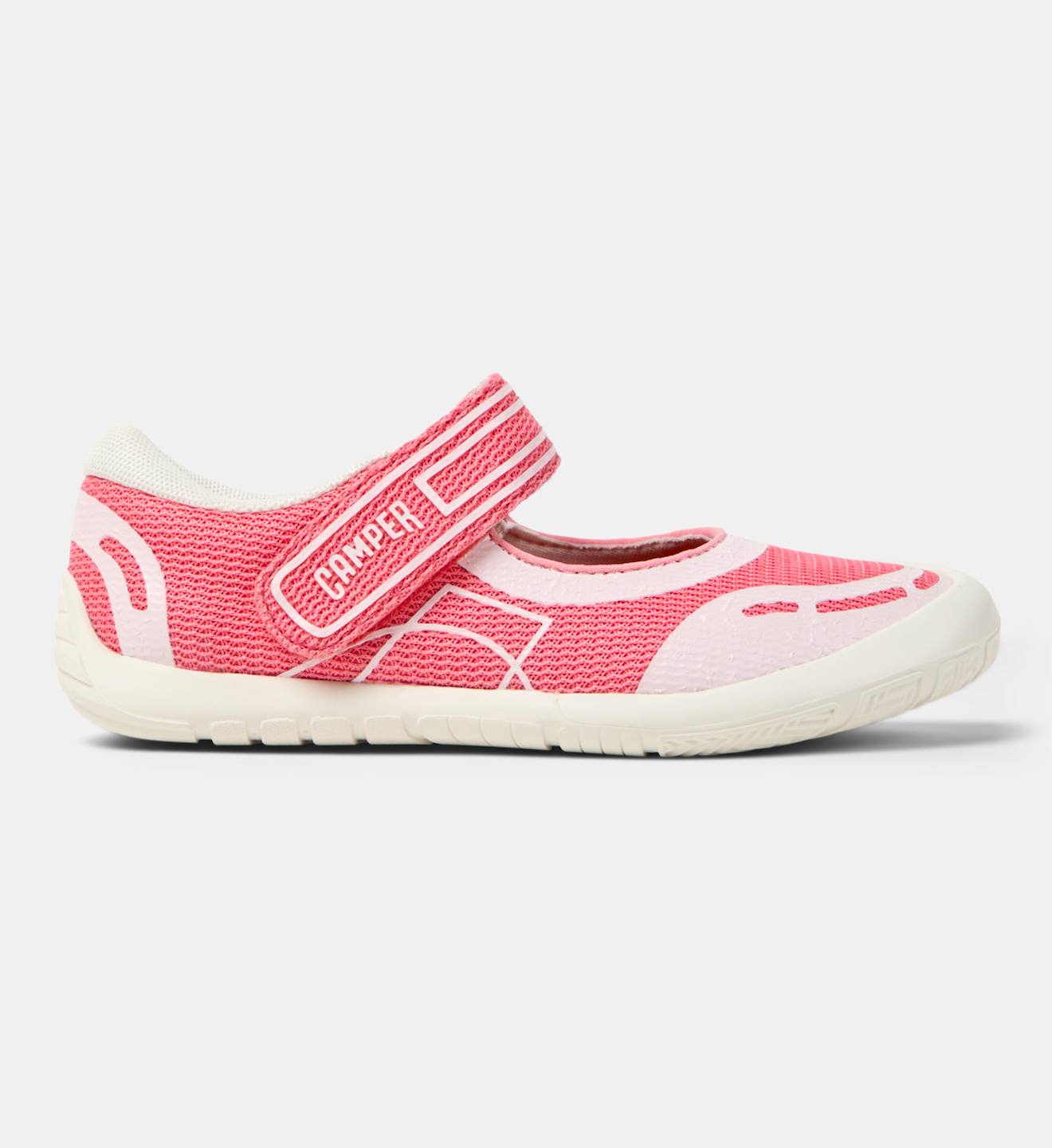 Ballerines Fille Cuir Peu Path Rose Pastel