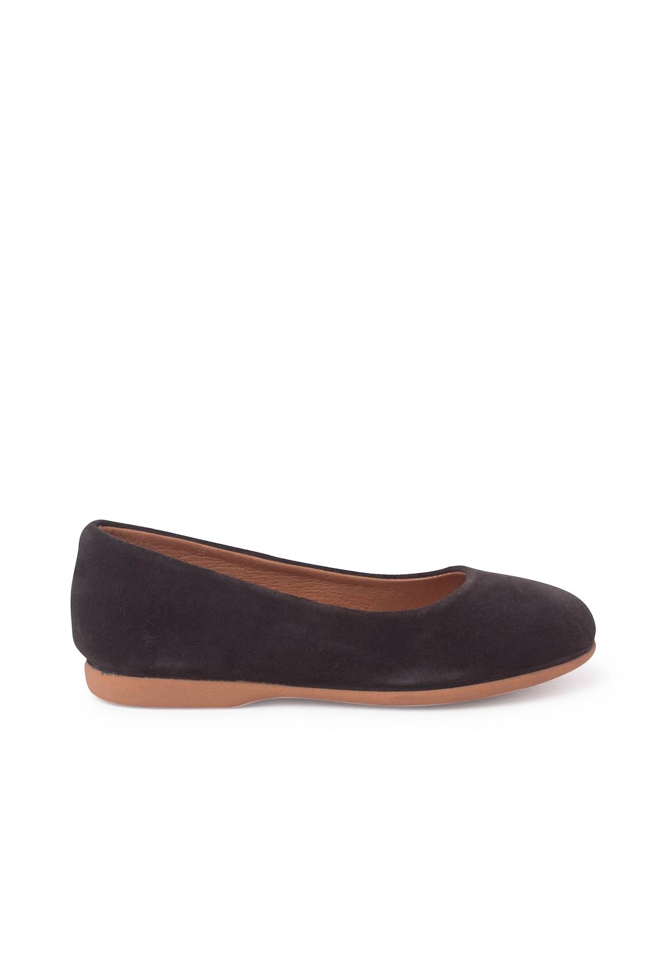 Ballerines Plates En Suède Pour Filles S Gris Foncé