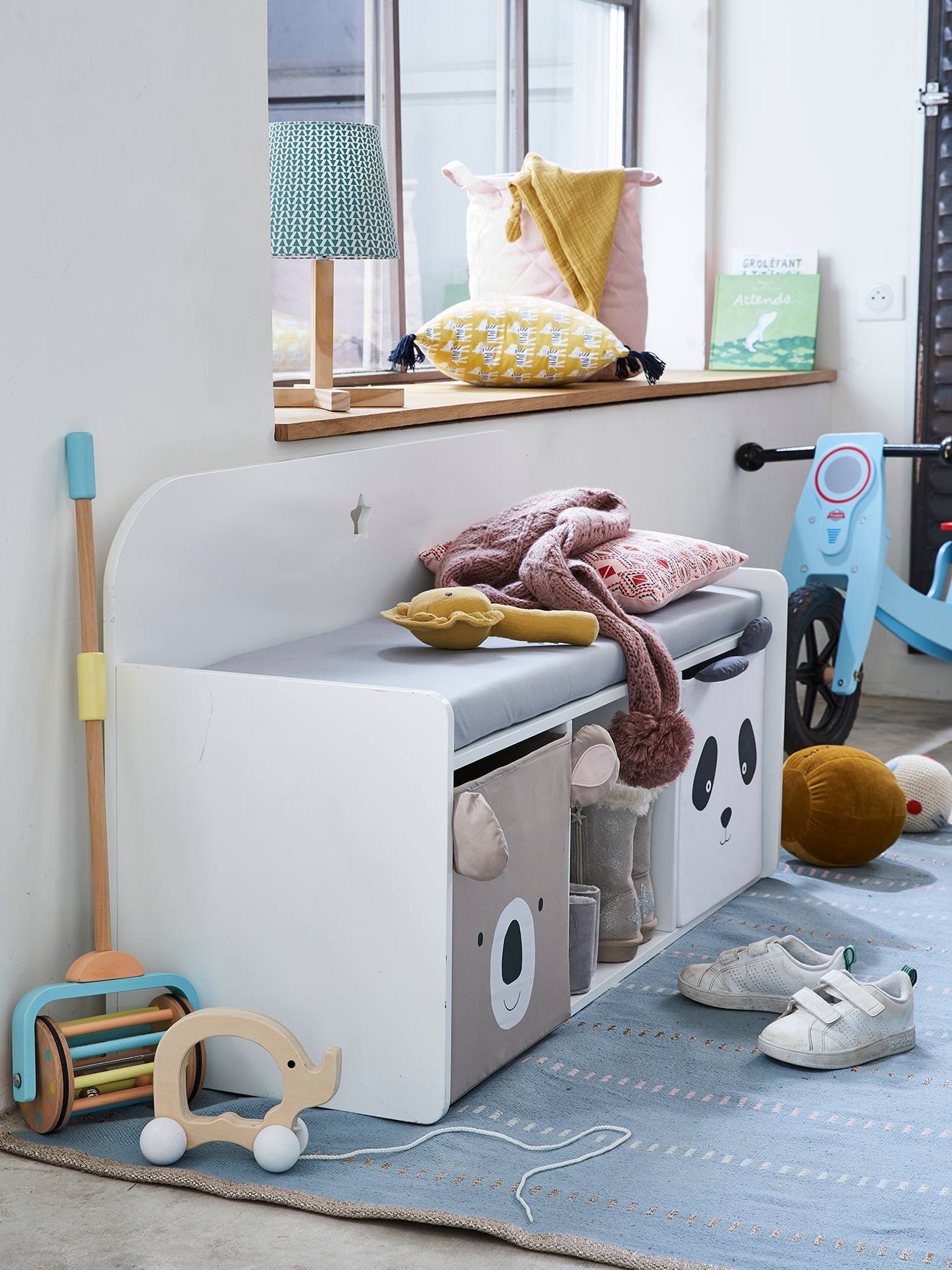 Banquette SIRIUS blanc/gris