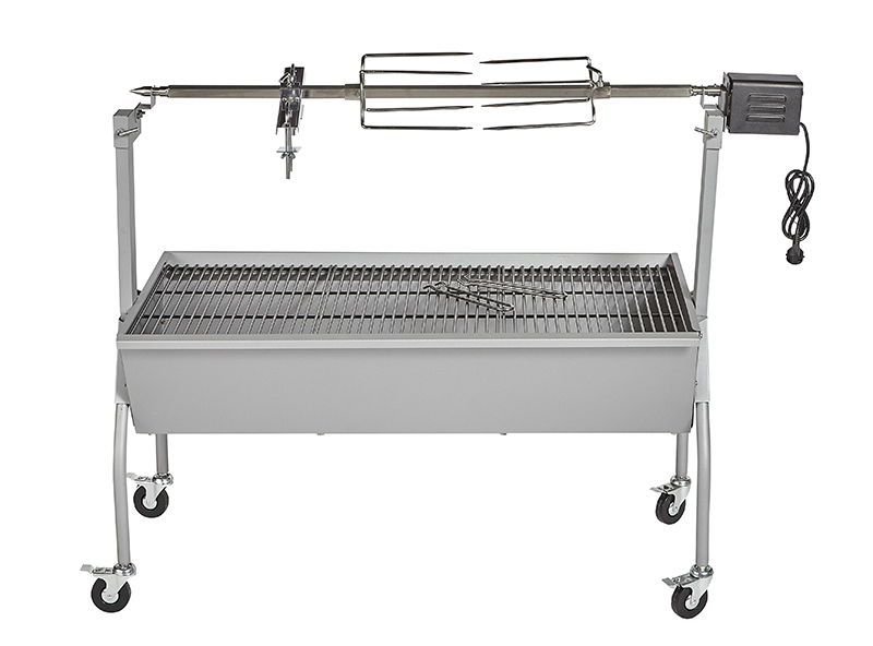 Barbecue Charbon Silver Style Tournebroche Xxl