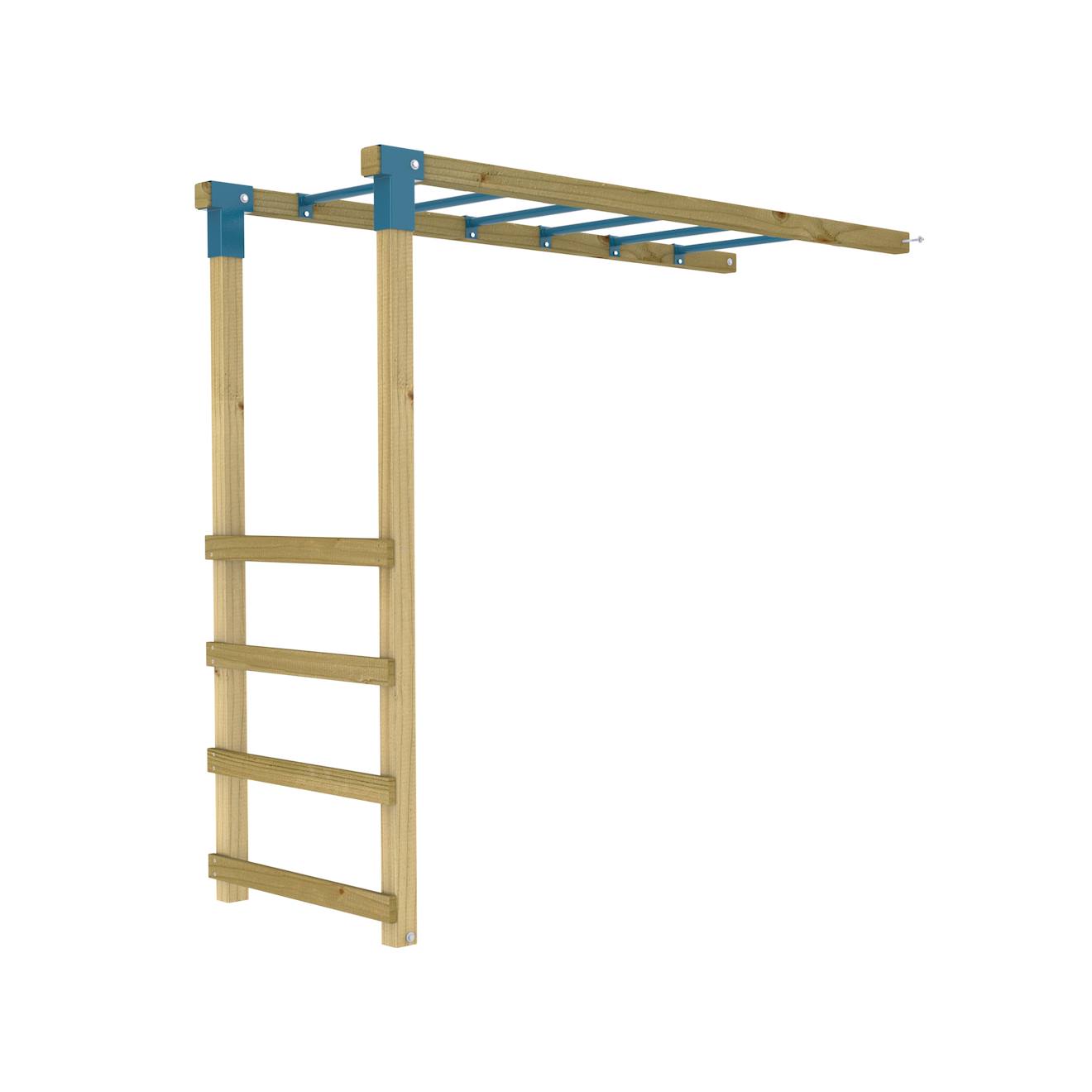 Barre Pont De Singe Pour Aire De Jeux Skywood Bois Fsc® Marron - Bleu - Vert