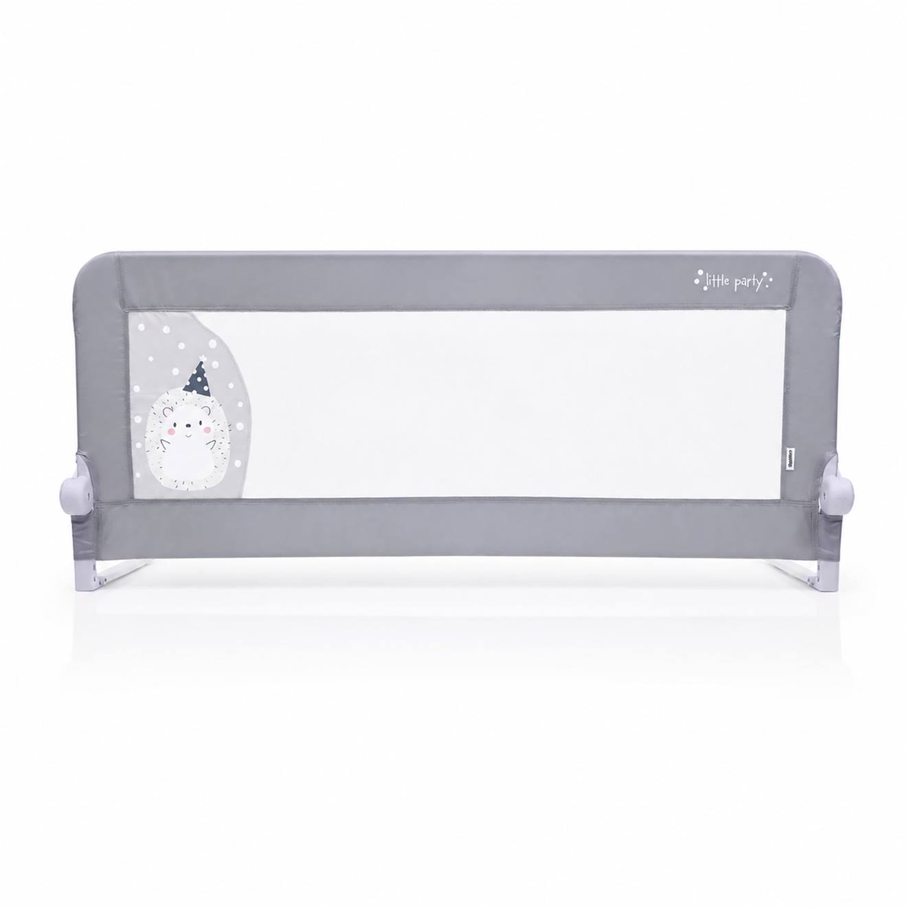 Barrière De Lit 2-en-1 De 150 Cm Pliable Hérisson Gris