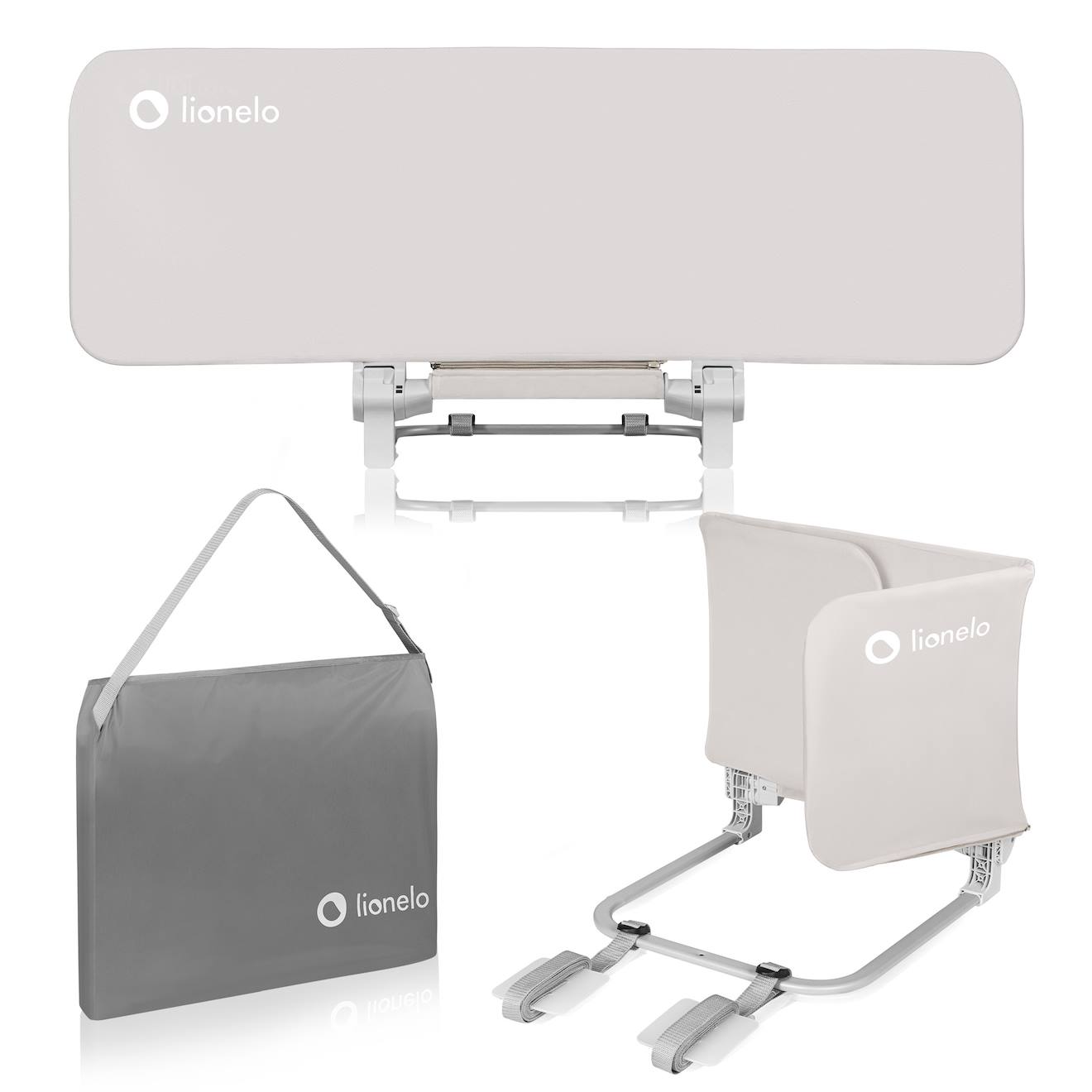 Barrière De Lit Lora Pliable Avec Protection Anti-chute Et Sac De Transport Beige Sand