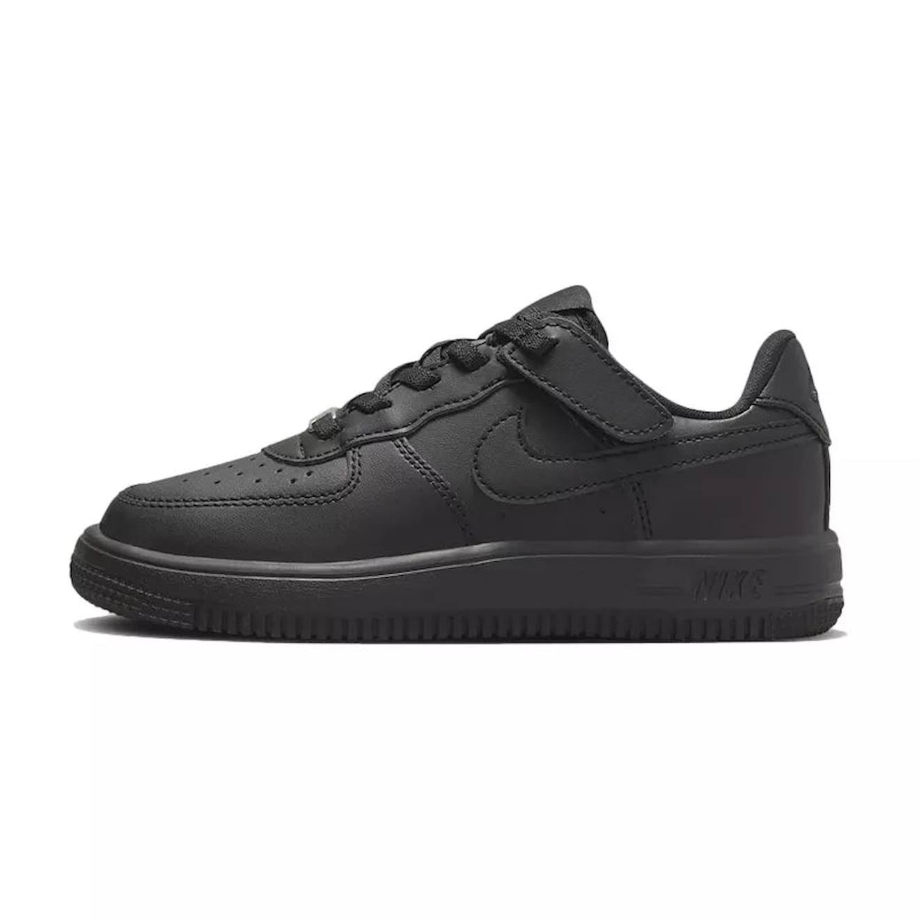 Basket Enfant En Cuir Noir Foncé