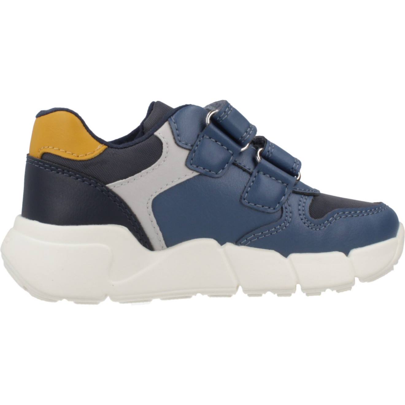 Basket Garçon À Scratchs B Flexyper Mini Bleu Jaune
