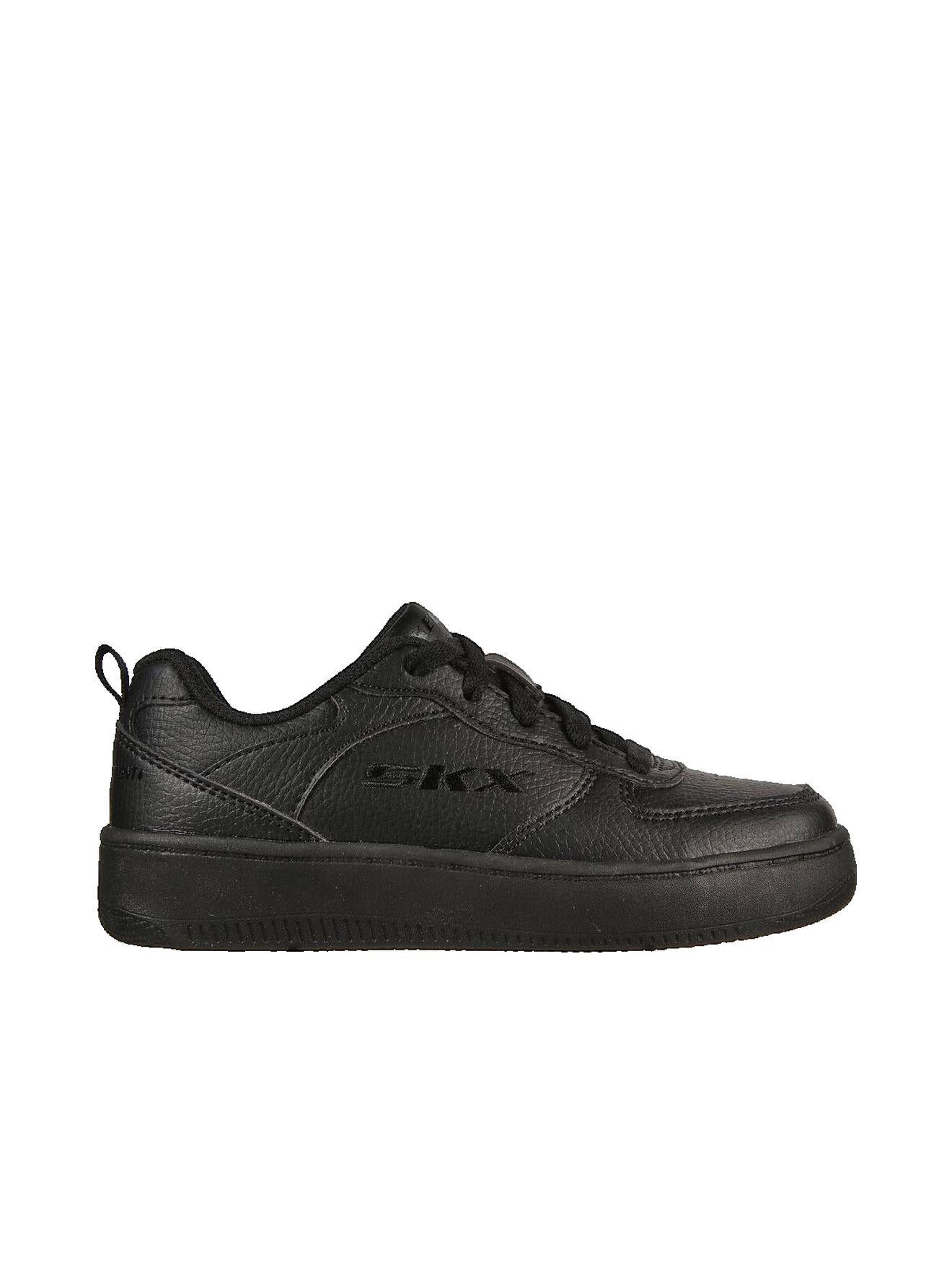 Basket Lifestyle À Lacets Sport Court 92 – Confort Junior Noir Noir