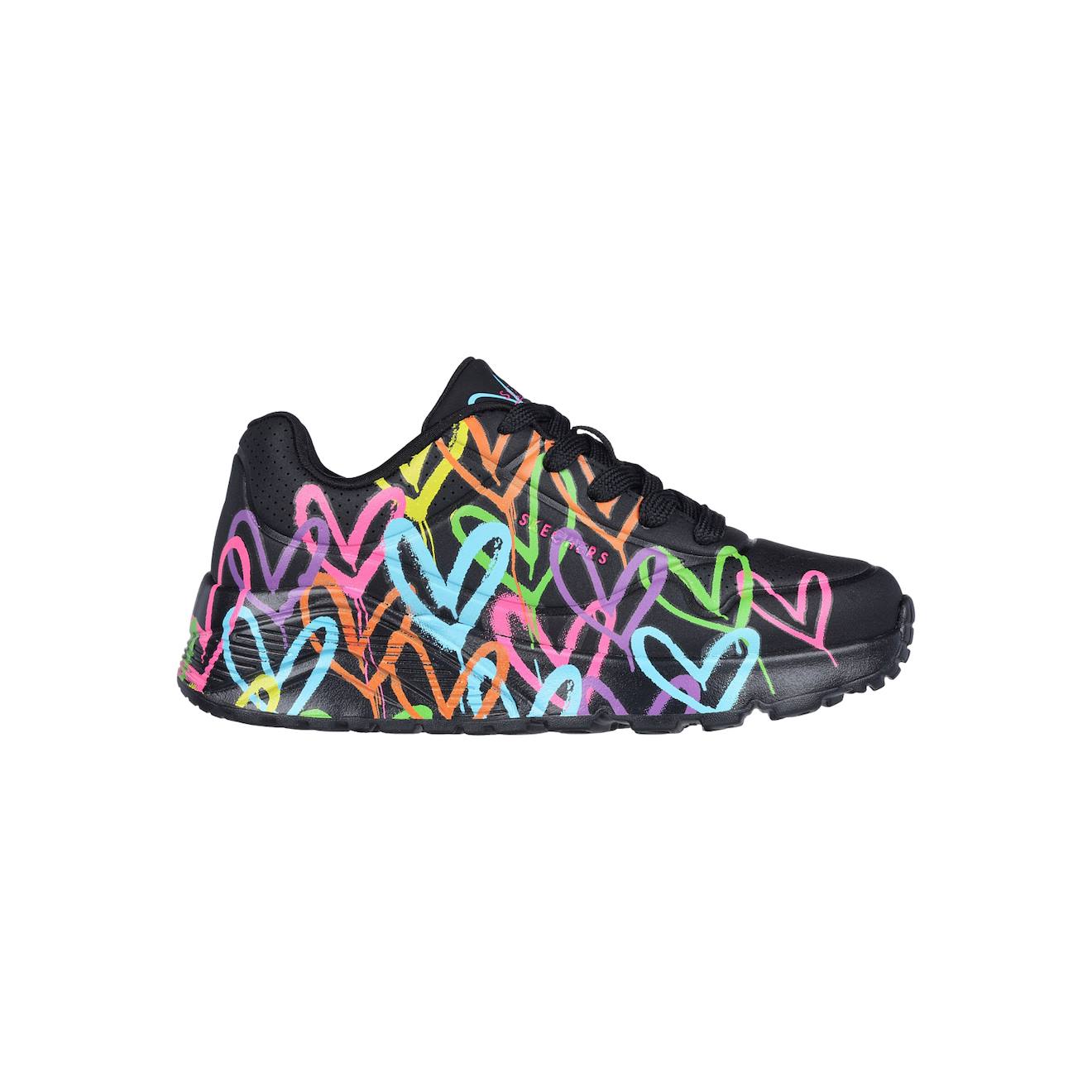 Baskets Basses À Lacets Noir Multi