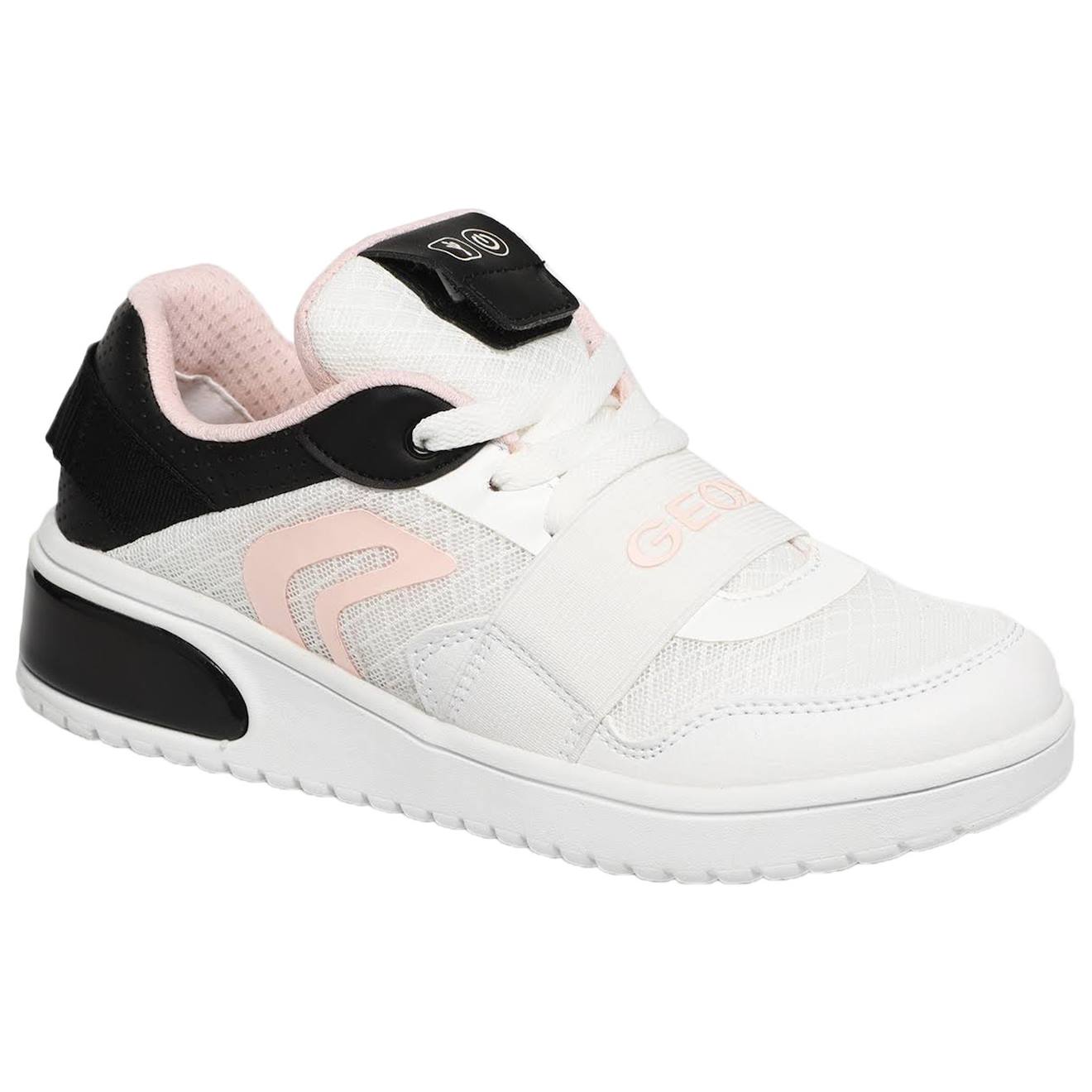 Baskets Basses À Lacets Velours White Black