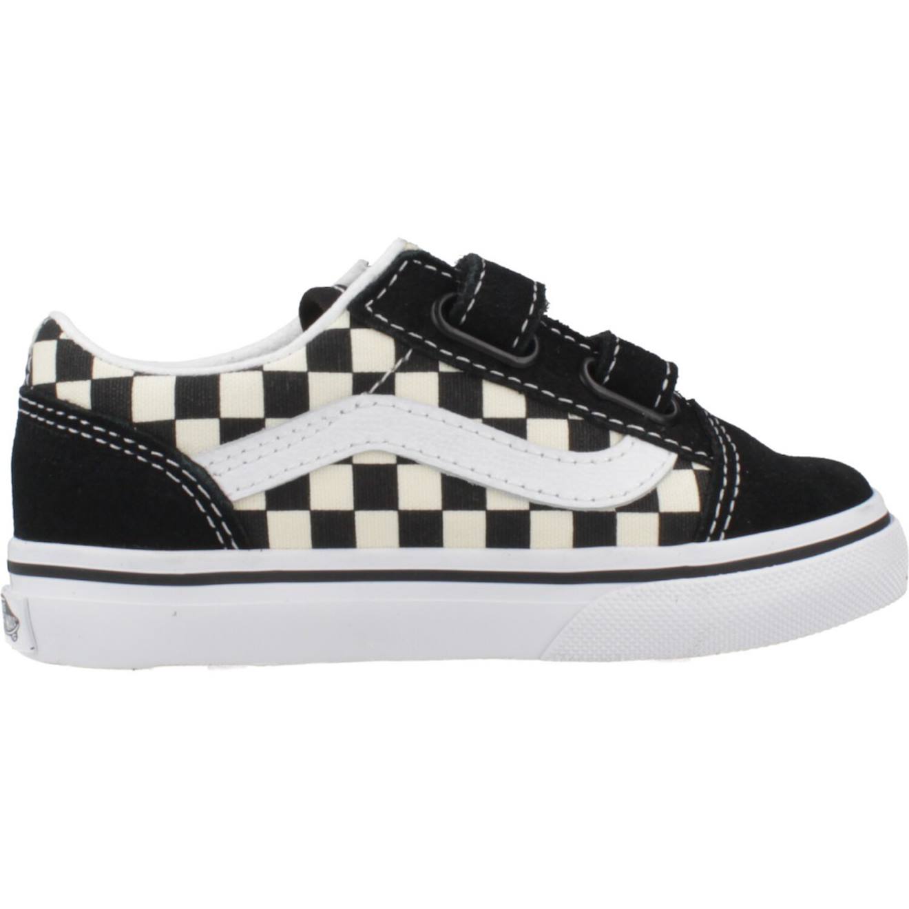 Baskets Basses À Scratch Old Skool V – Motif Damier – Bébé Noir