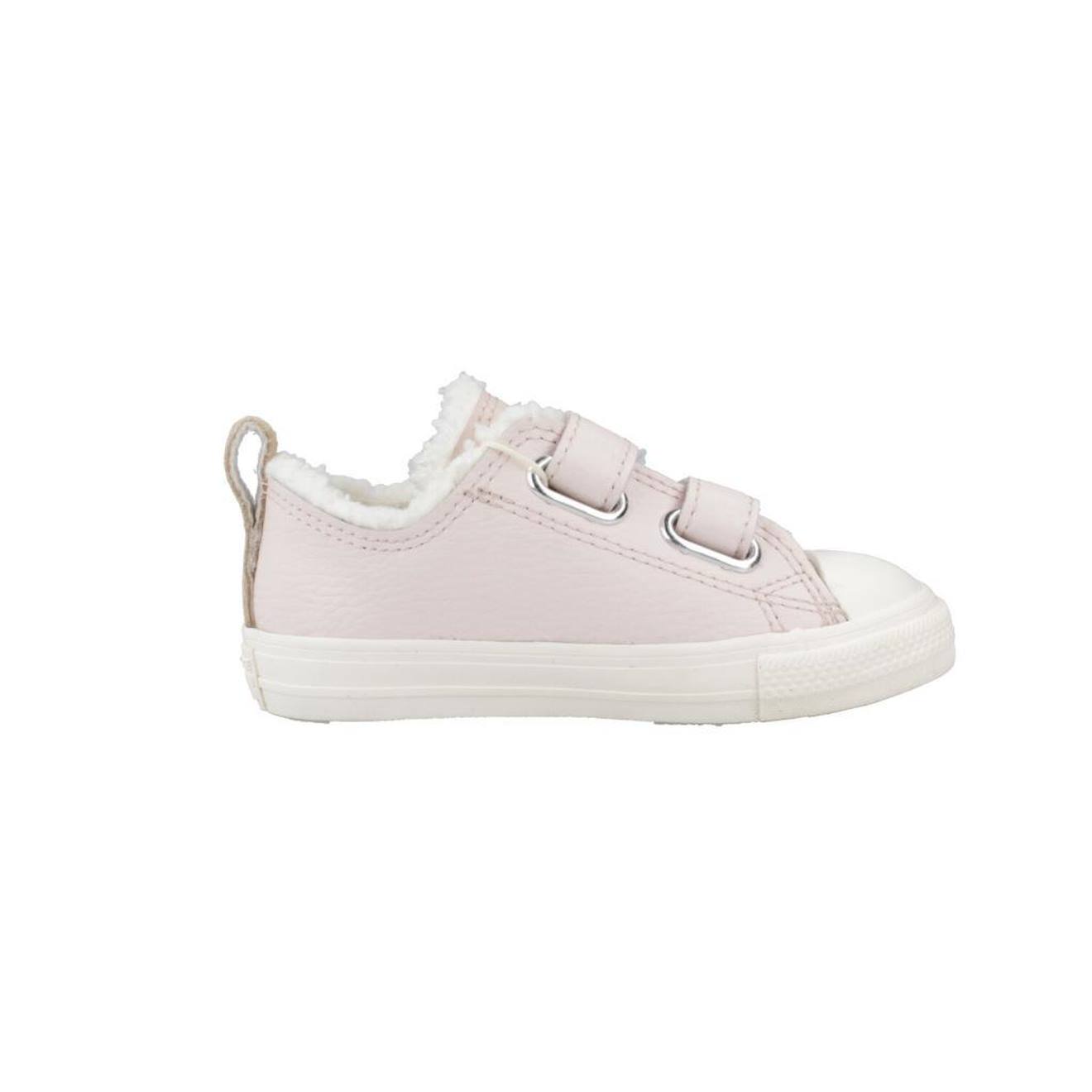 Baskets Bébé Fille En Cuir Rose Naturel