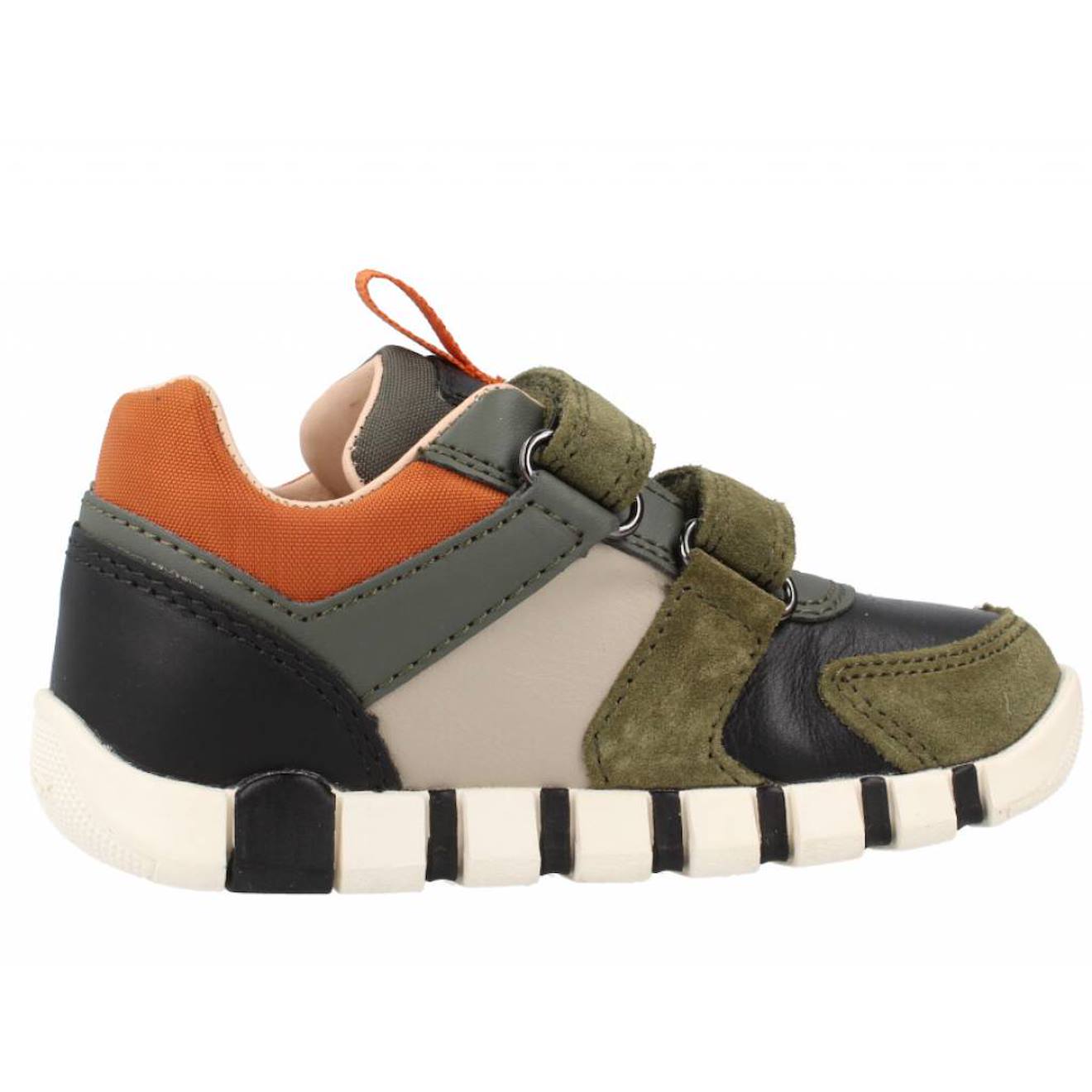 Baskets Bébé Garçon En Cuir Vert C0450