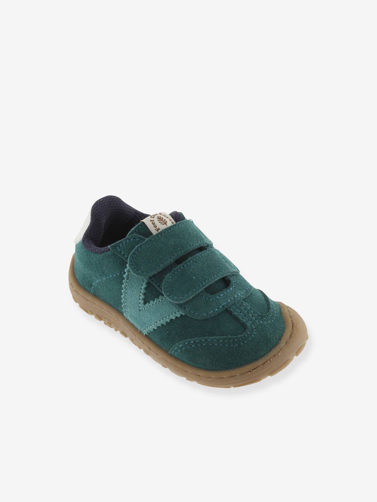 Baskets Bosco Barefoot à scratch vert