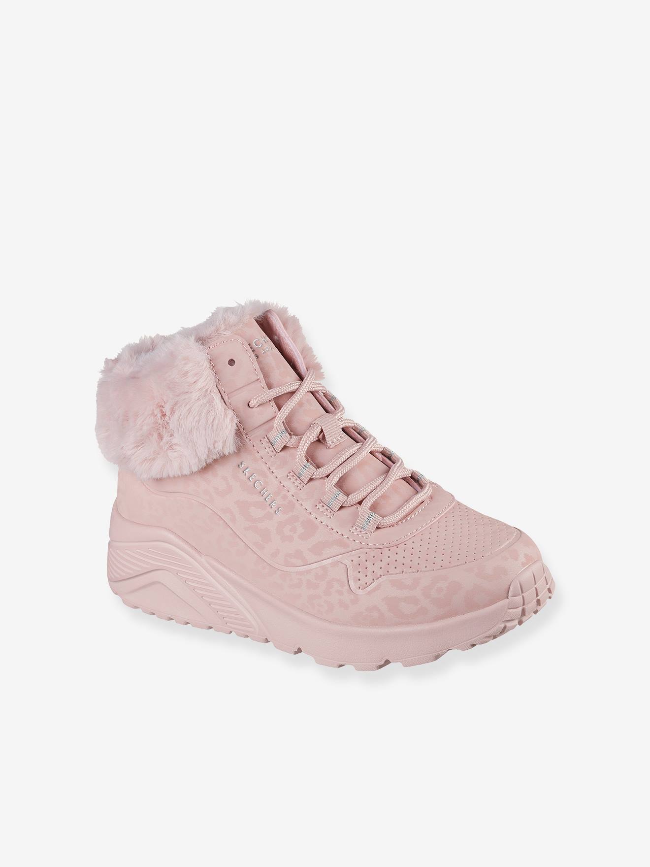 Baskets Cozy Léopard fille Skechers blush