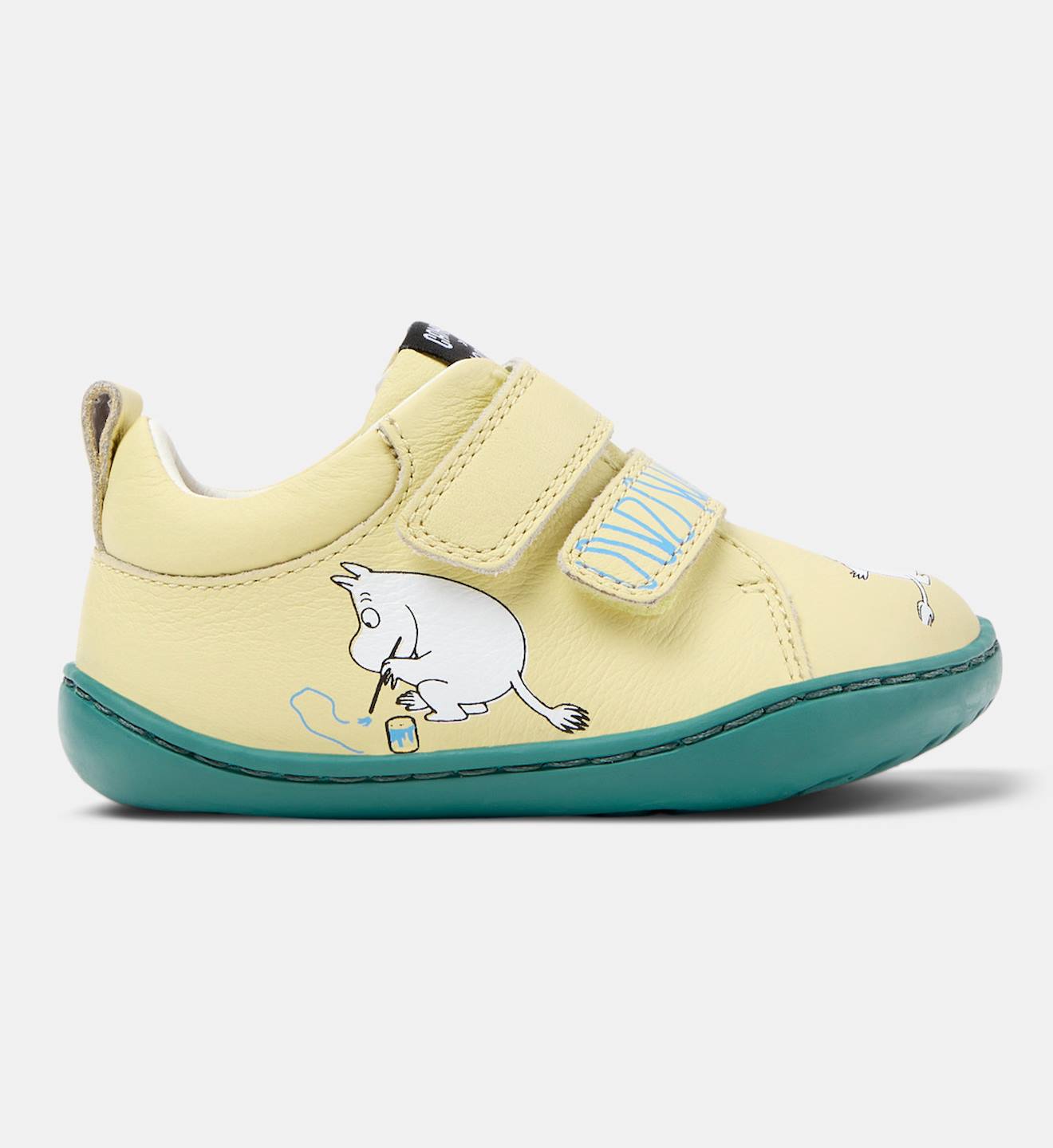 Baskets Cuir Peu Cami Jaune Pastel