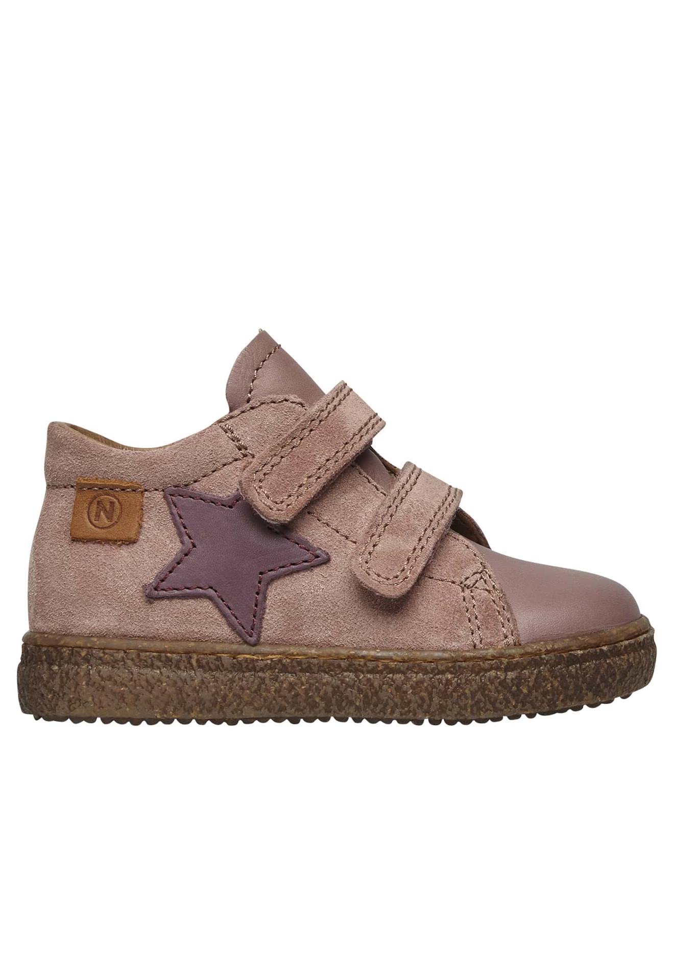 Baskets En Cuir Et Suède Albus Vl Rose-