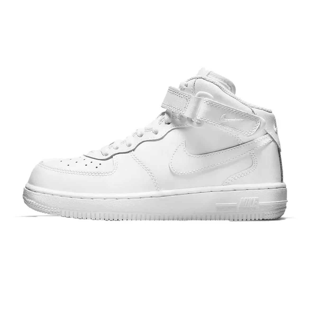 Baskets Enfant En Cuir Blanc/blanc